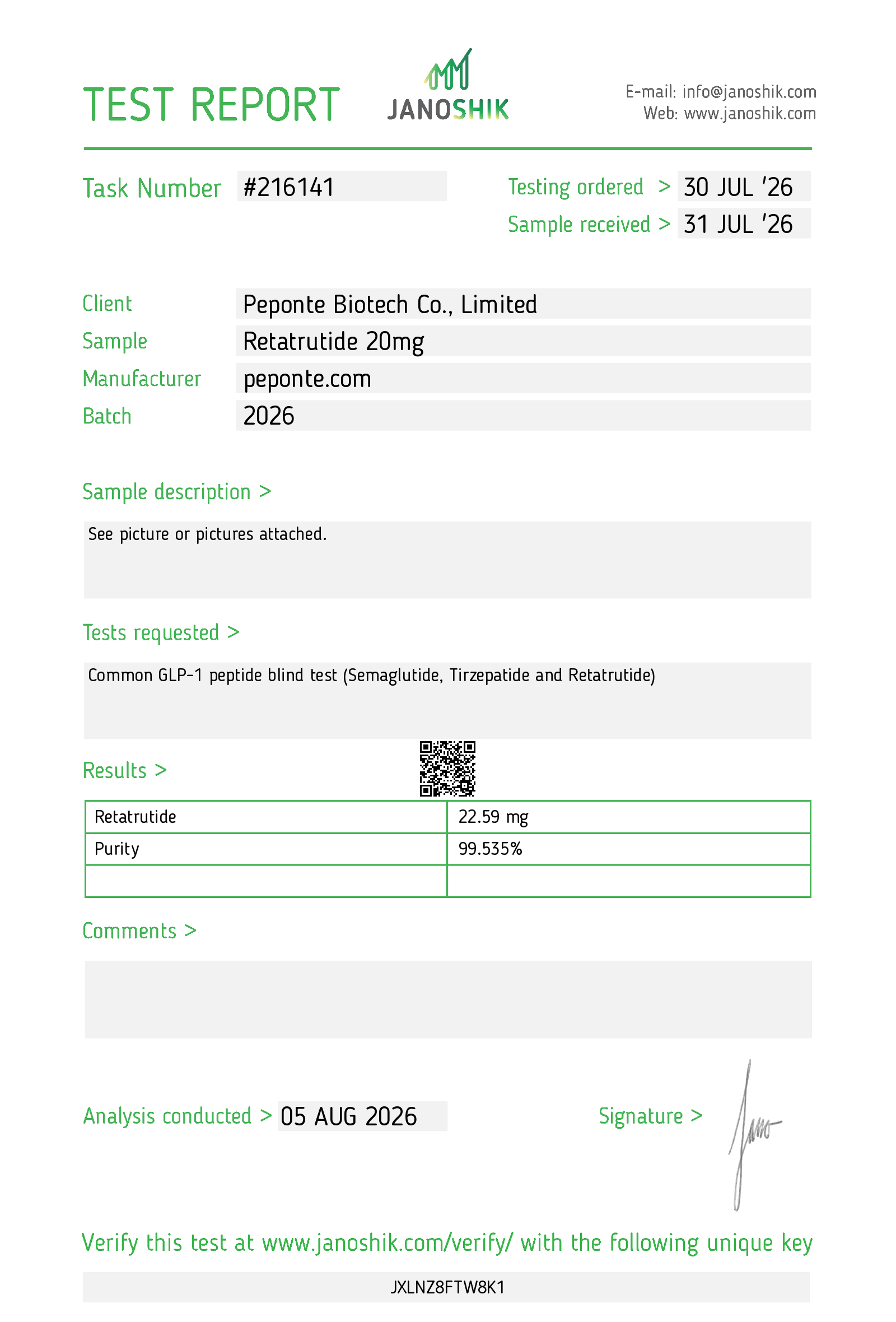 Test Report #216141