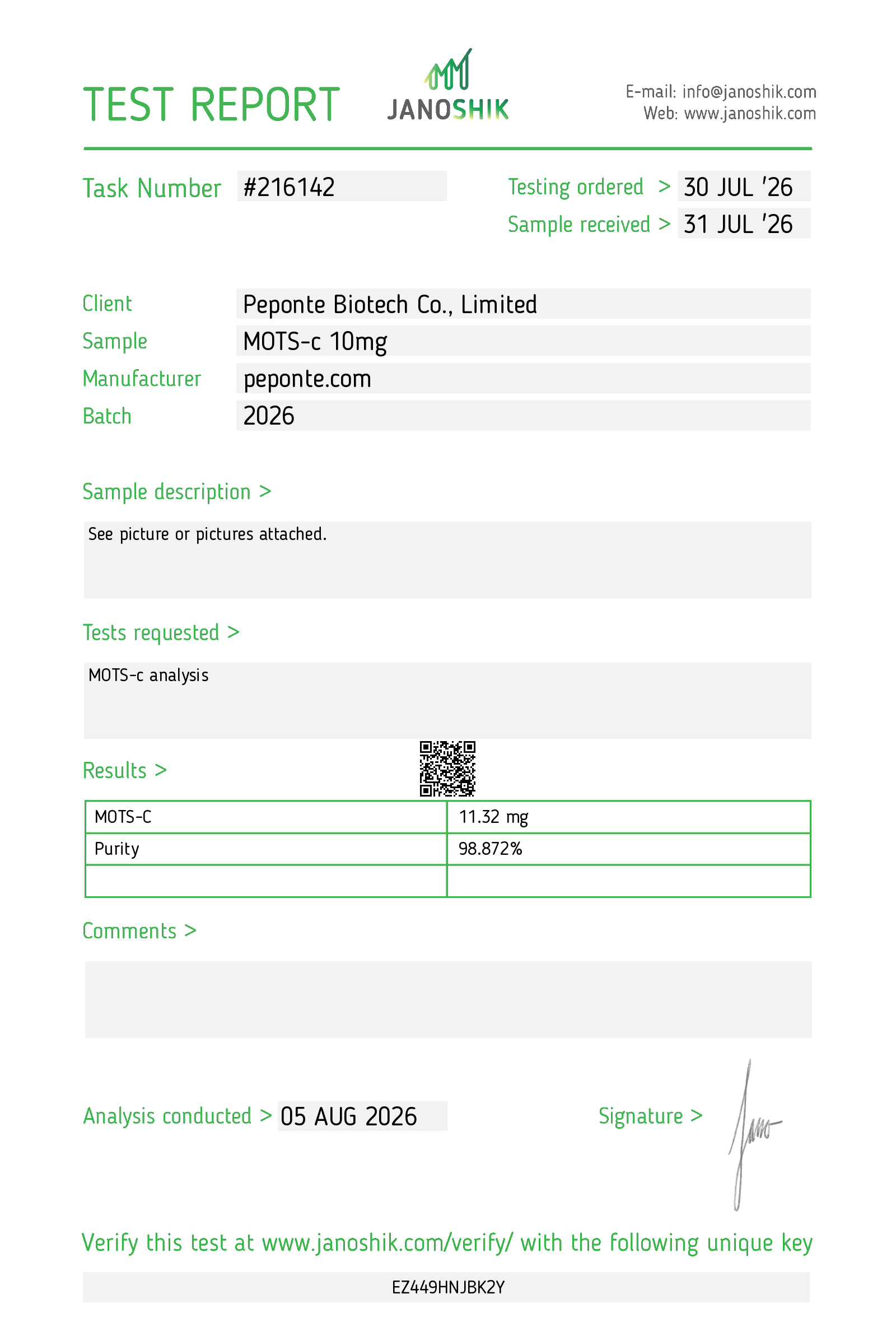 Test Report #216142